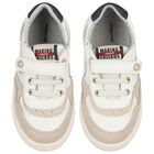 أحذية رياضية بيضاء وبيج للأولاد الصغار, 1, hi-res