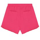 Girls Pink Fringe Shorts, 2, hi-res