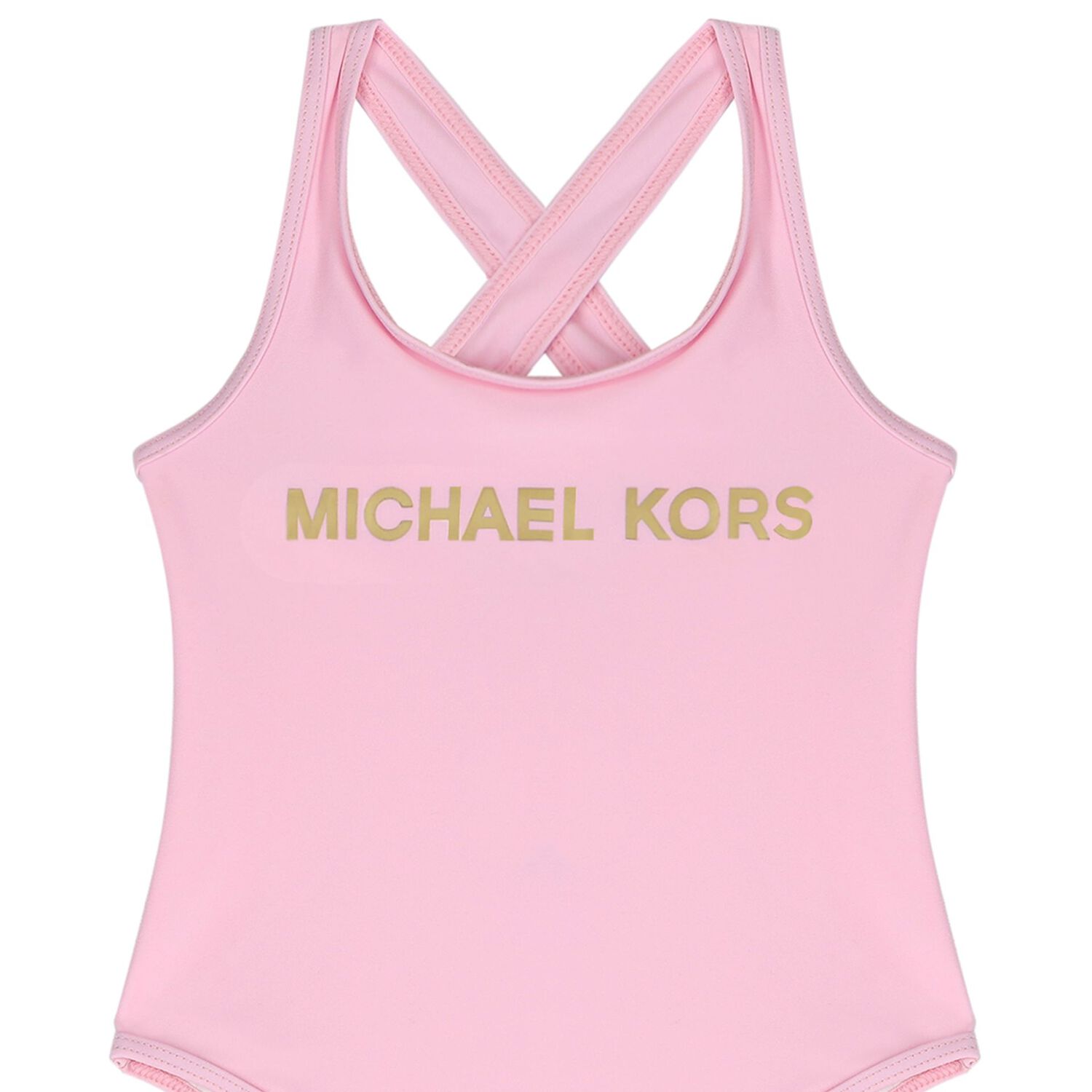 مايوه بنات بالشعار باللون الزهري, 1, hi-res