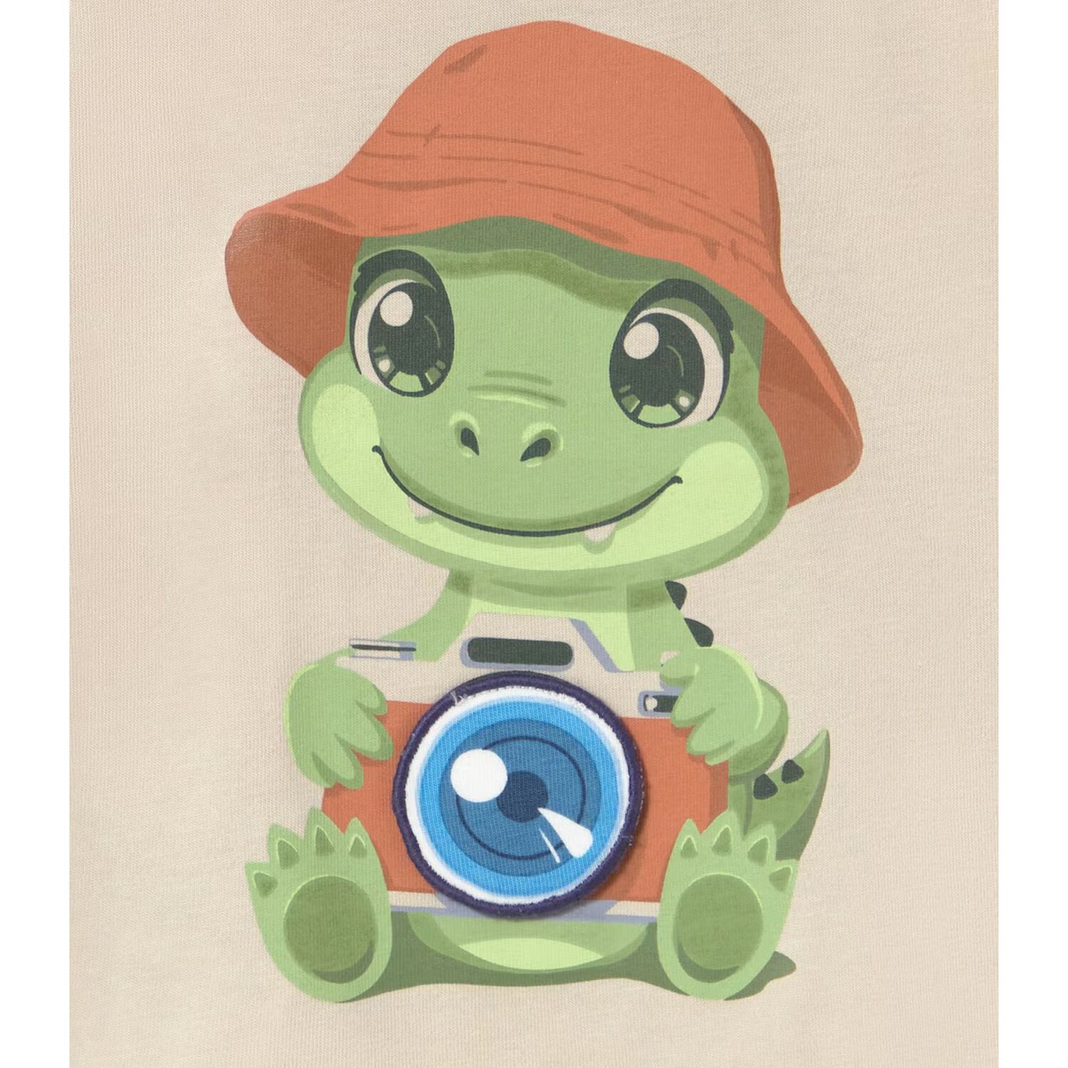 تيشيرت بنقشة جلد التمساح للأولاد الصغار باللون البيج, 2, hi-res