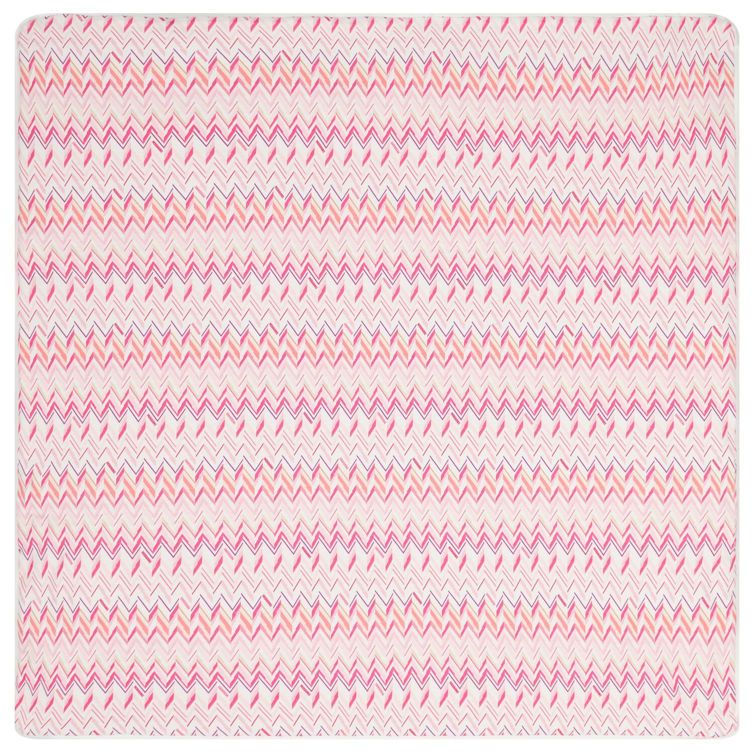 Baby Girls Pink Zigzag Blanket, 1, hi-res