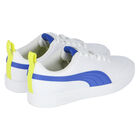 Boys White & Blue Rickie Trainers, 1, hi-res