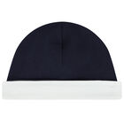 Baby Boys Navy Blue Logo Hat, 1, hi-res