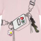 Younger Girls Pink & White Bag Shorts Set, 1, hi-res