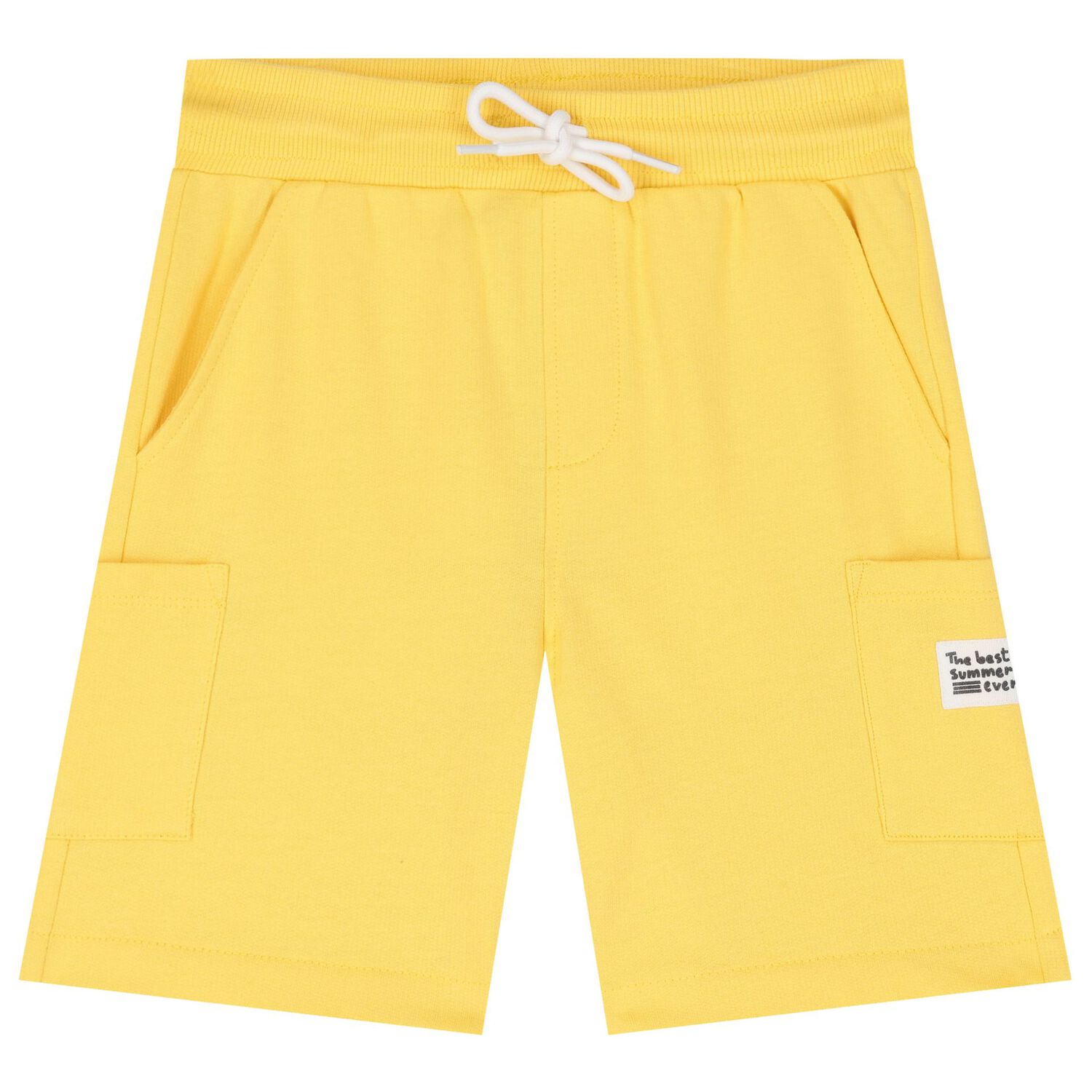 Boys White & Yellow Shorts Set, 4, hi-res