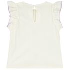 Younger Girls Ivory & Lilac Skirt Set, 2, hi-res