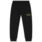 Boys Black Logo Joggers, 2, hi-res