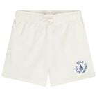Boys White Logo Shorts, 1, hi-res