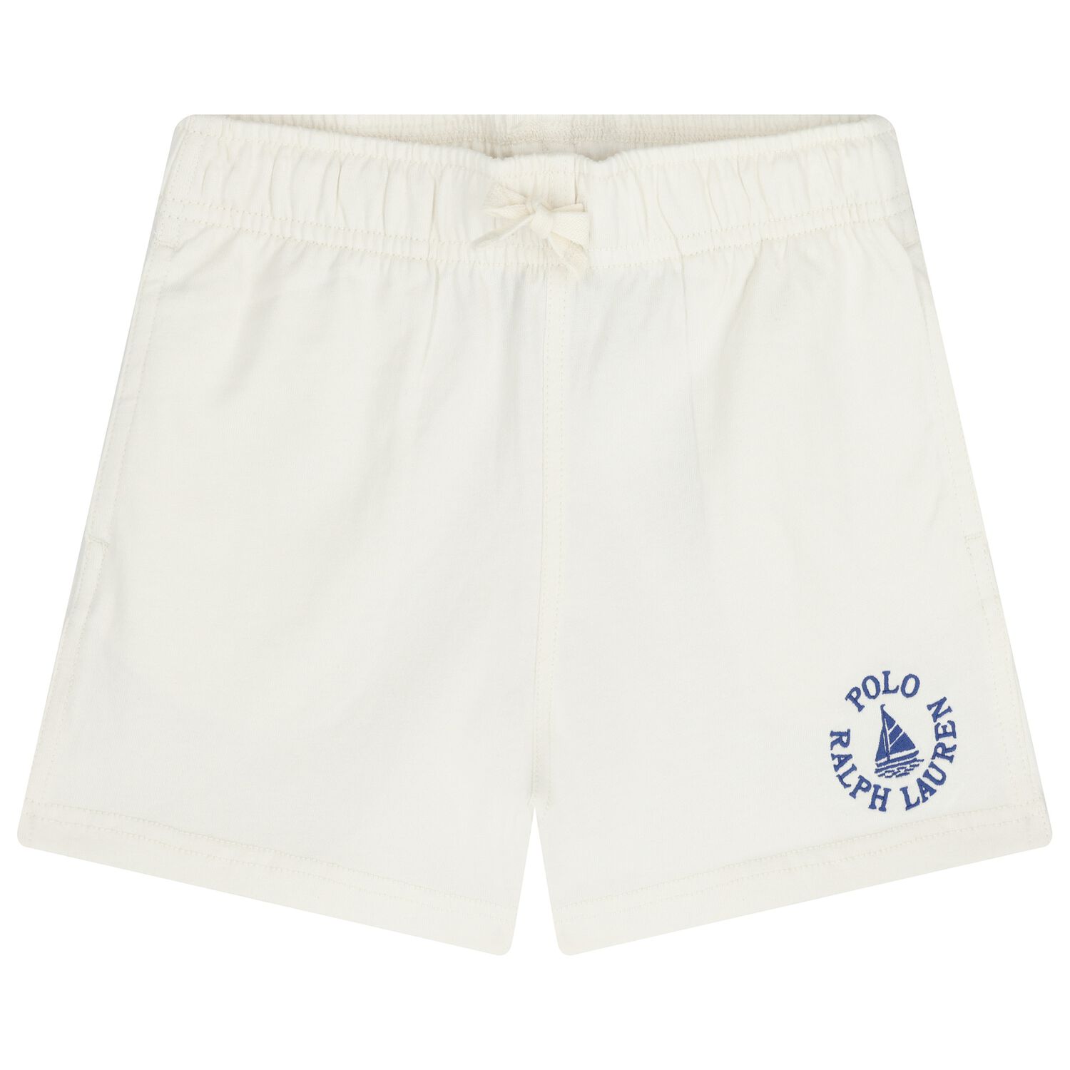 Boys White Logo Shorts, 1, hi-res