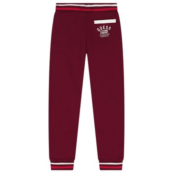Girls Burgundy Logo Joggers