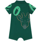 Baby Boys Green Logo Polo Romper, 1, hi-res