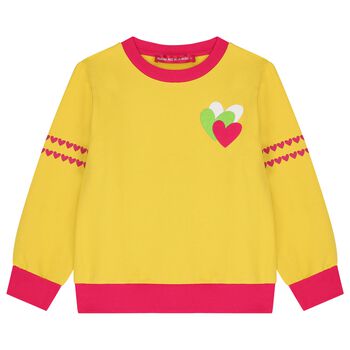 Girls Yellow Heart Logo Sweatshirt