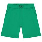 Boys Green Logo Shorts, 1, hi-res