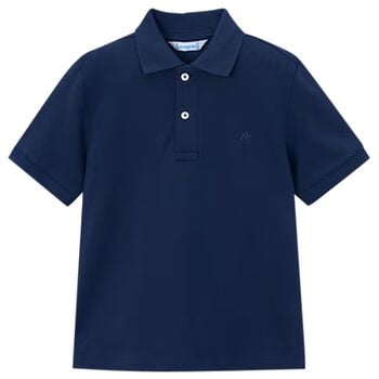 Boys Navy Blue Logo Polo Shirt