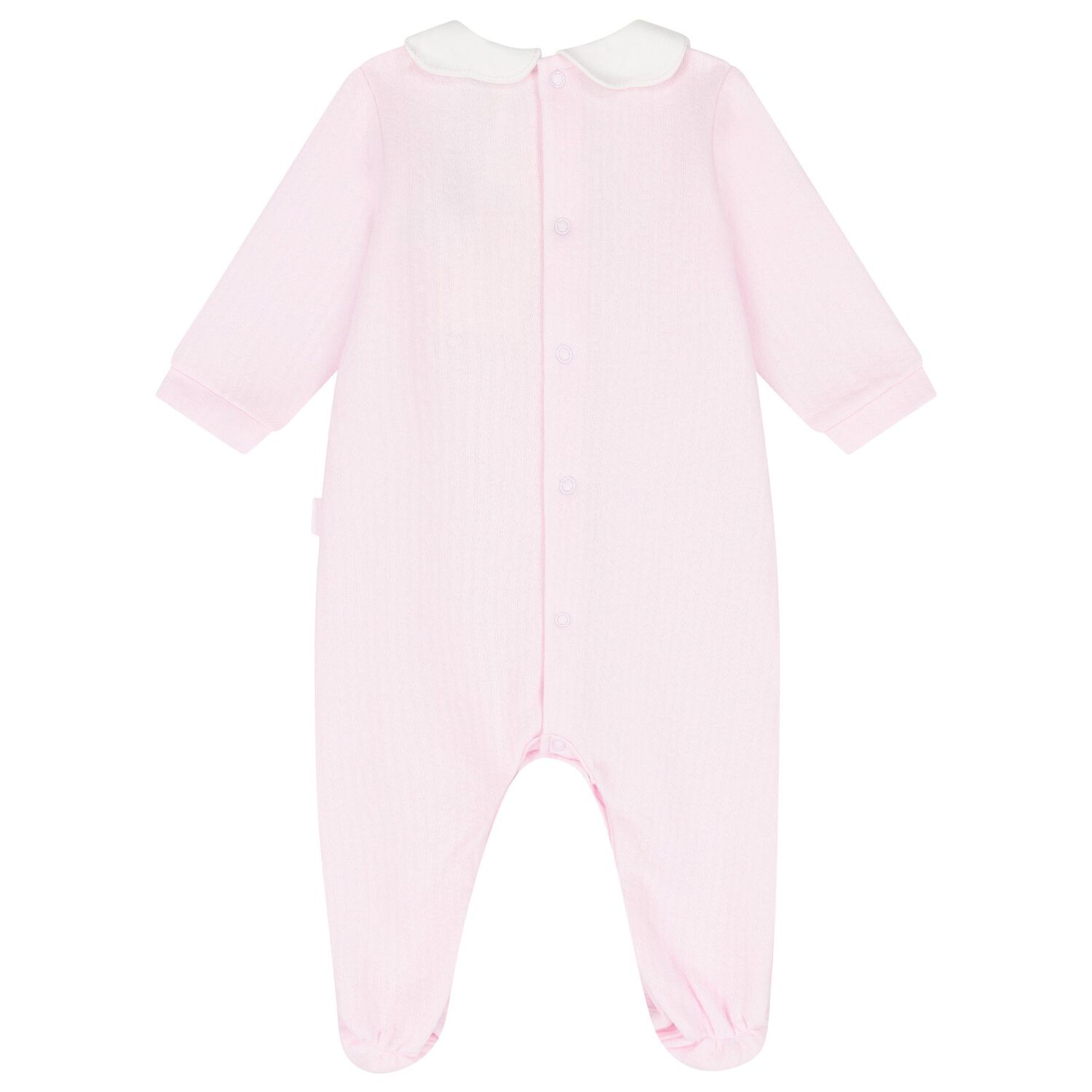 Baby Girls Pink Heart Babygrow, 1, hi-res