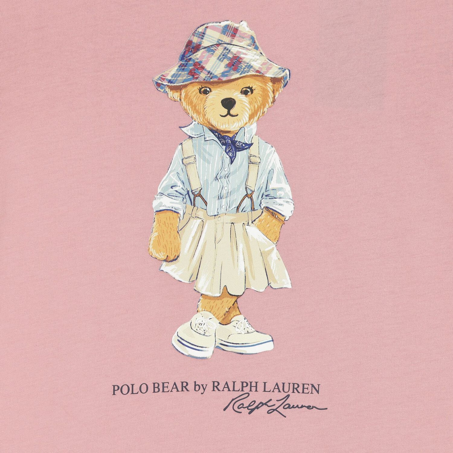 Girls Pink Polo Bear Dress, 1, hi-res