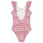 مايوه بنات مكشكش باللون الابيض والوردى, 1, hi-res