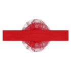 طقم فستان بنات تول بفيونكة باللون الأحمر, 1, hi-res