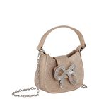 Girls Gold Diamante Bow Handbag ( 16CM ), 3, hi-res