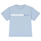 Boys Blue & Navy Blue Logo Shorts Set, 1, hi-res