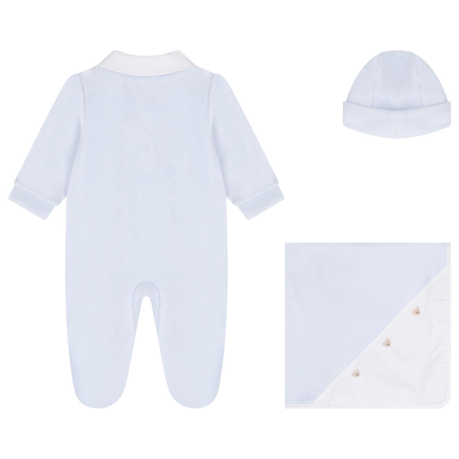 Baby Boys White & Blue Babygrow Gift Set, 1, hi-res