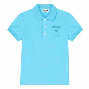 Boys Blue Logo Polo Shirt