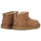 Beige Classic Ultra Mini Suede Boots, 3, hi-res