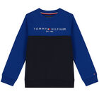 Boys Blue & Navy Blue Logo Tracksuit, 1, hi-res
