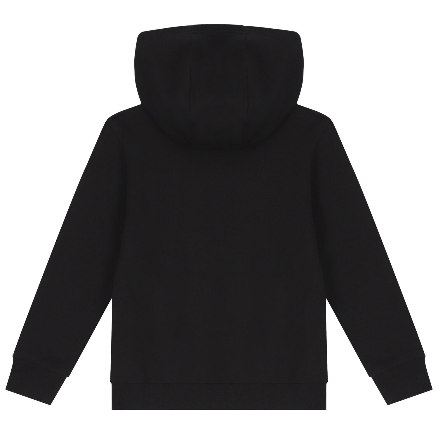 Boys Black Logo Hooded Top, 1, hi-res
