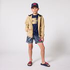 Boys Mini Me Navy Blue Logo T-Shirt, 2, hi-res