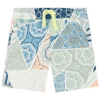 Boys Multi-Colored Logo Shorts