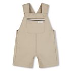 Baby Boys Beige Dungaree, 1, hi-res