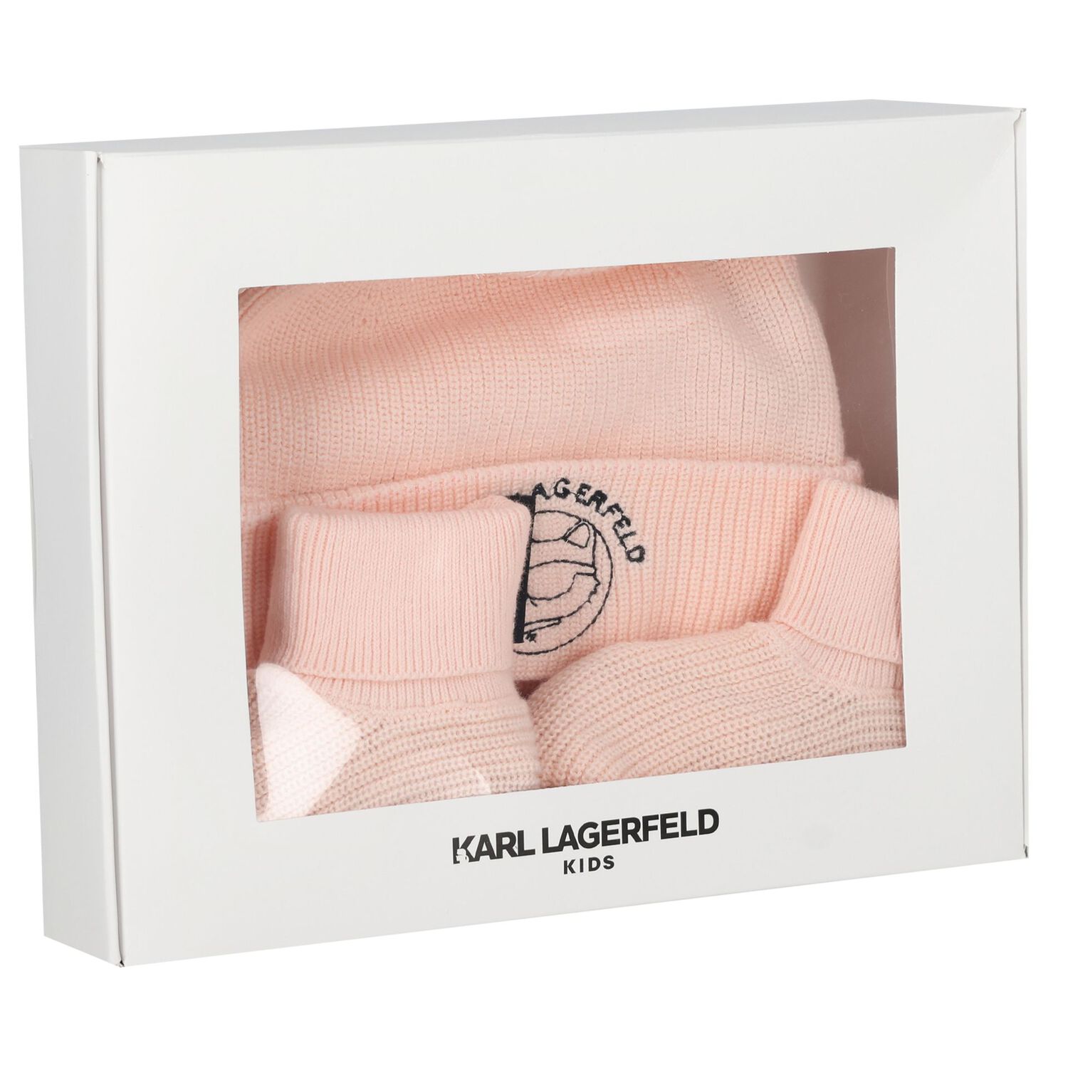 Baby Girls Pink Hat & Bootie Choupette Gift Set, 1, hi-res