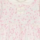 Baby Girls Ivory & Pink Floral Babygrow Set, 1, hi-res