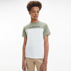 Boys White & Khaki Logo T-Shirt, 3, hi-res