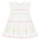 Girls White Dress, 1, hi-res