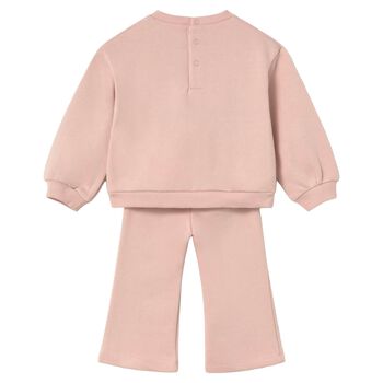 Younger Girls Pink Dog Tracksuit