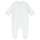 Baby Boys White Logo Babygrow, 3, hi-res