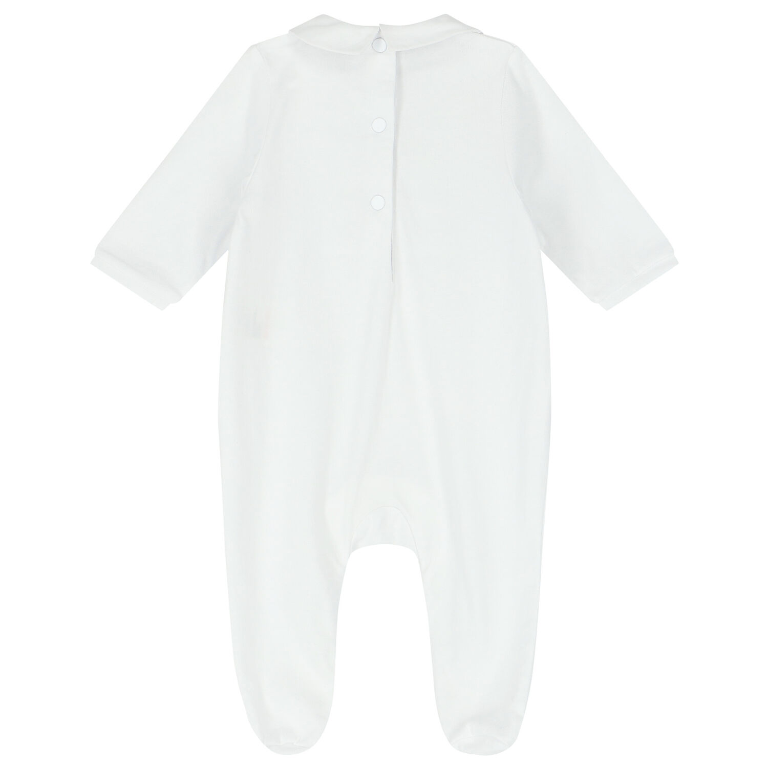 Baby Boys White Logo Babygrow, 3, hi-res