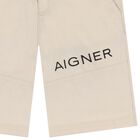 Boys Beige Logo Shorts, 2, hi-res