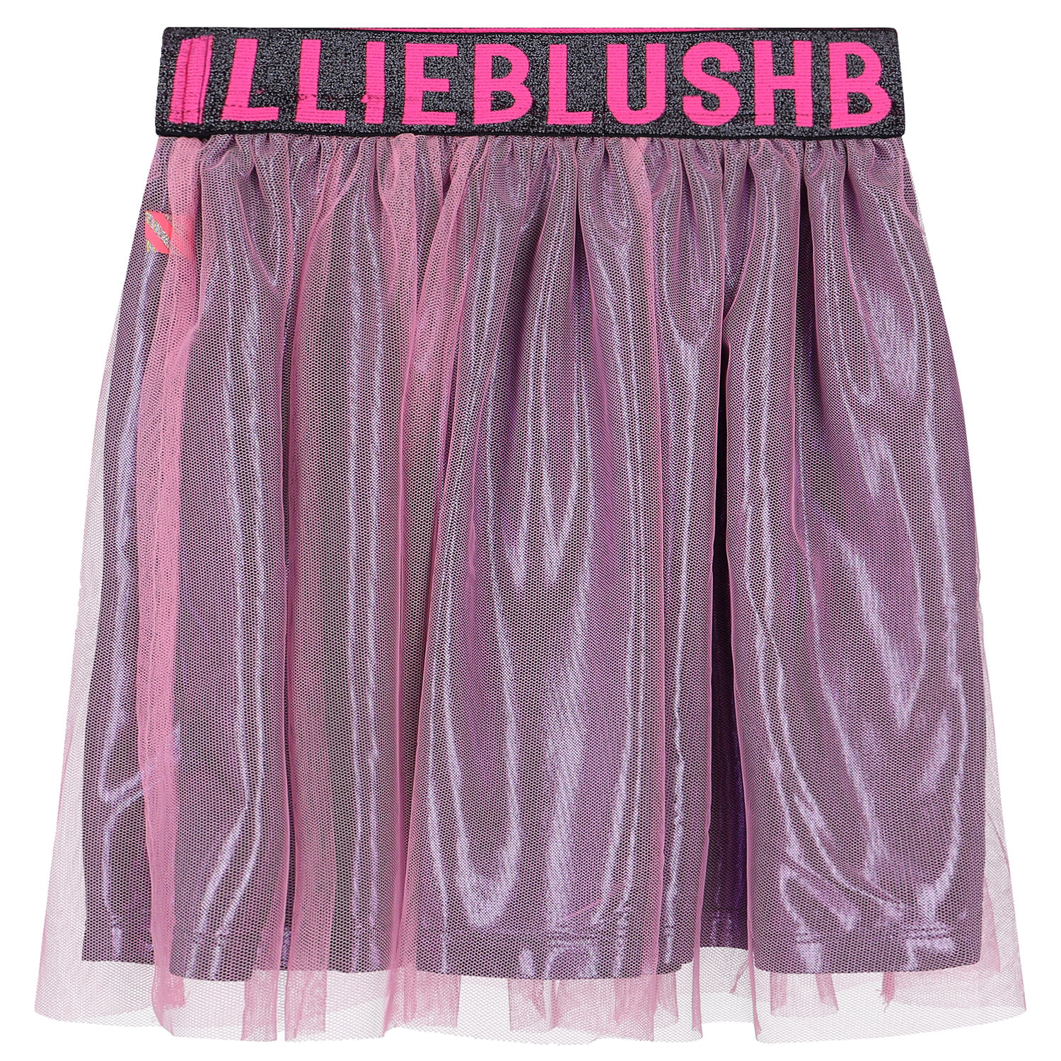 Girls Pink Logo Mesh Skirt, 1, hi-res