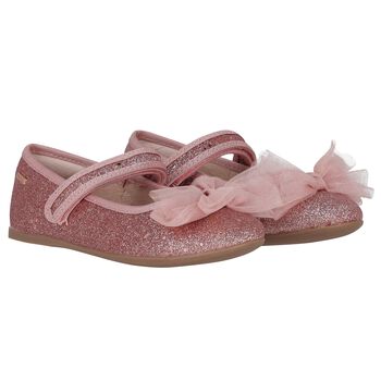 Girls Pink Bow Glitters Shoes