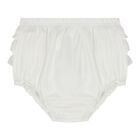 Baby Girls White Ruffled Knickers, 2, hi-res