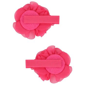 Girls Pink Flower Hairclips ( 2 Pack )