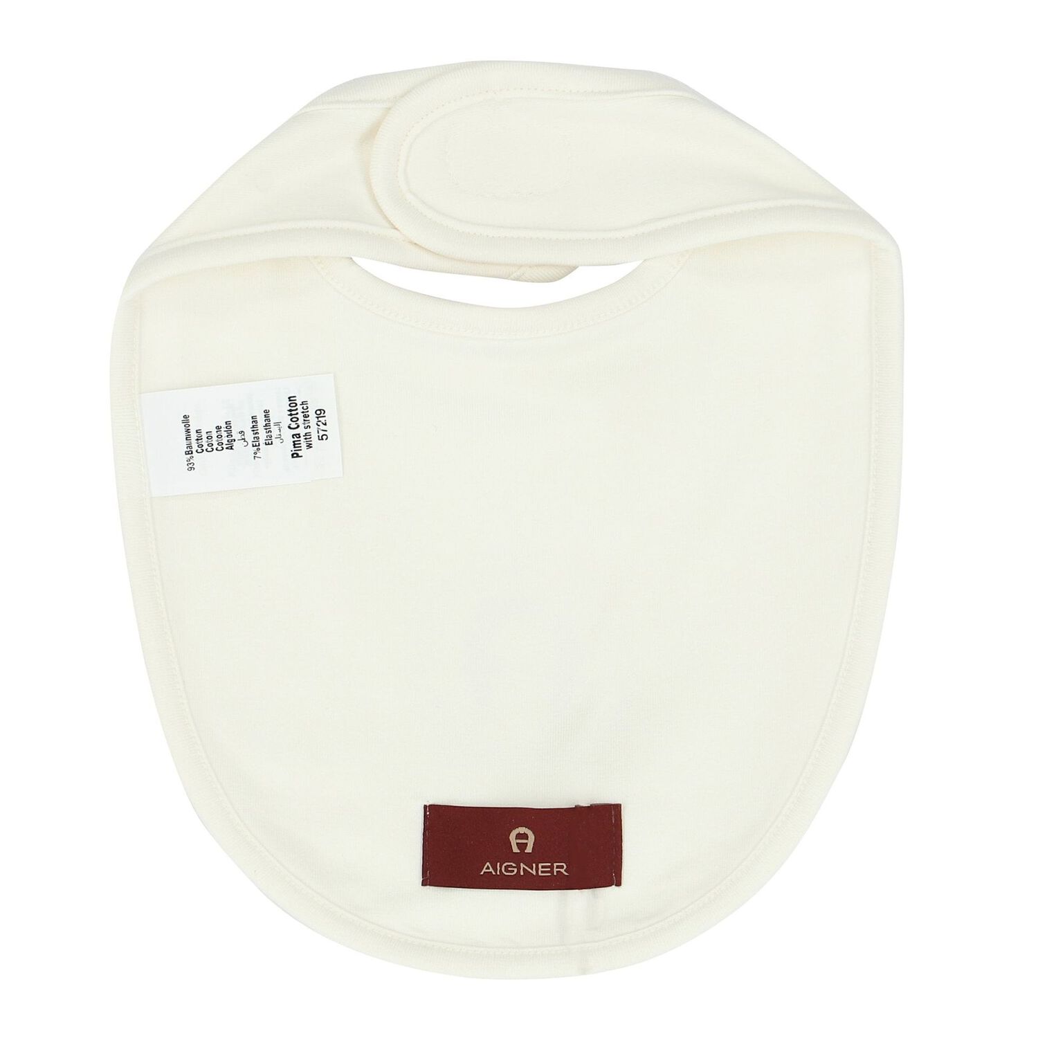 Ivory & Gold Logo Baby Bib, 1, hi-res