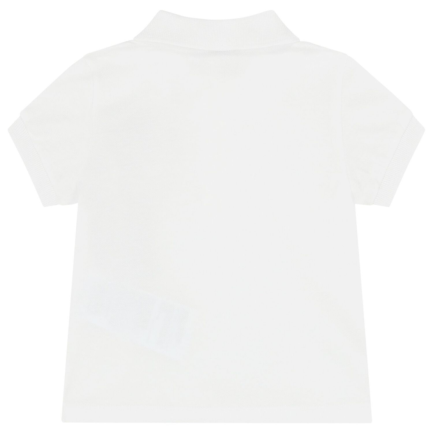 Younger Boys White Polo Bear Polo Shirt, 1, hi-res