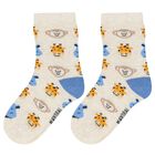 Younger Boys White, Navy Blue & Beige Socks ( 3-Pack ) , 1, hi-res