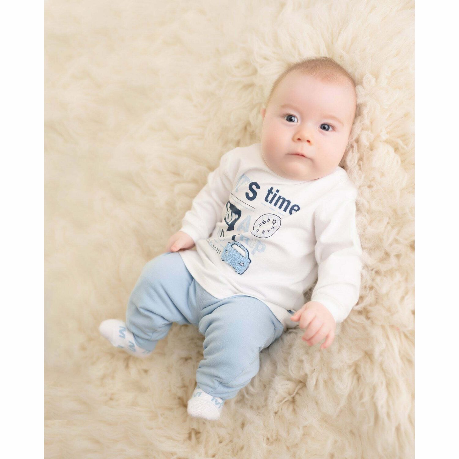 Baby Boys White Long Sleeve Top, 1, hi-res