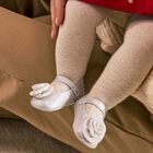 حذاء ما قبل المشي للبنات الصغيرات باللون الذهبي, 4, hi-res