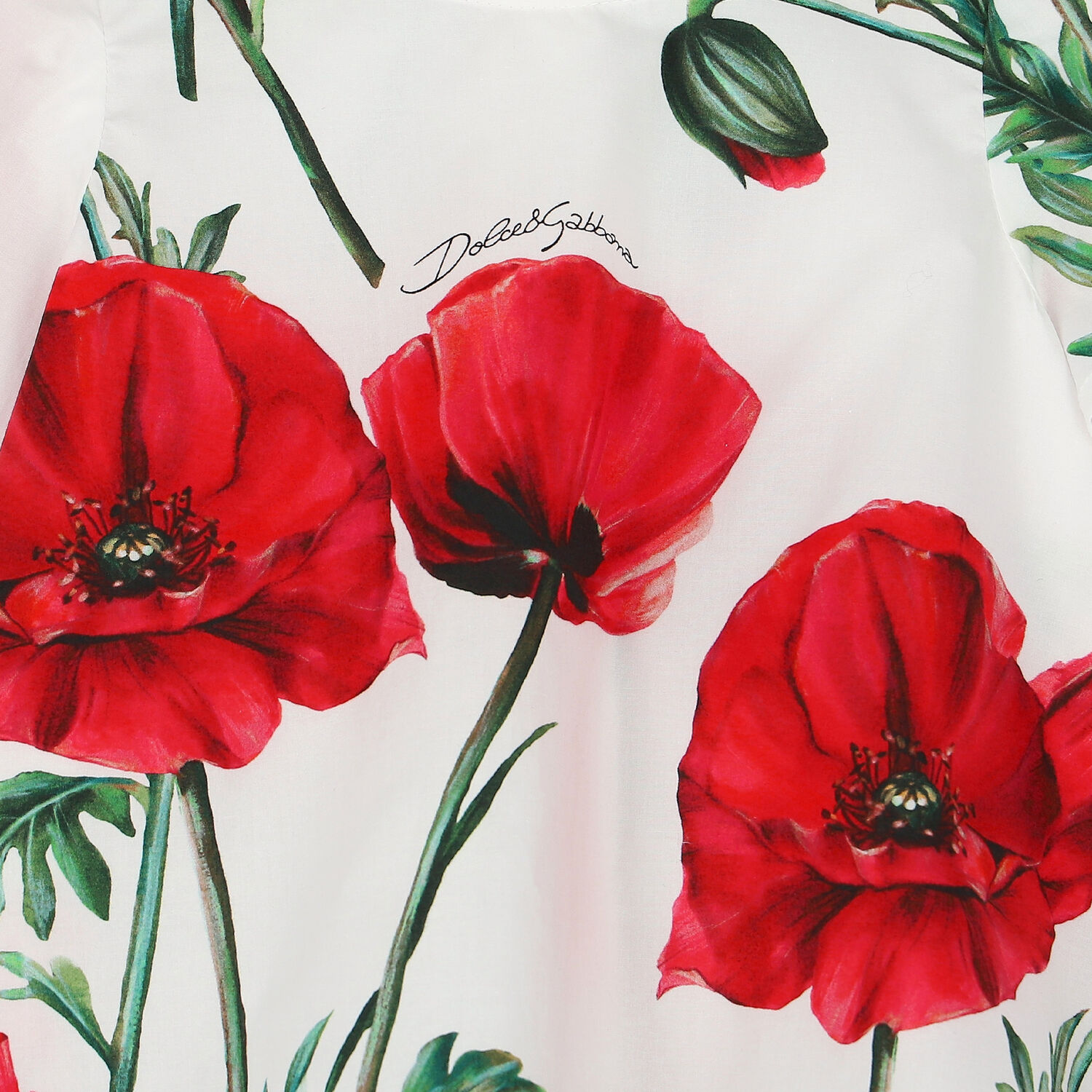 طقم فستان بطبعة باللون الأبيض والأحمر, 1, hi-res